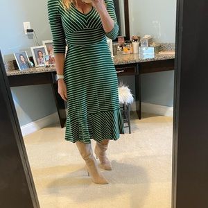 Maeve Anthropologie striped midi dress size small